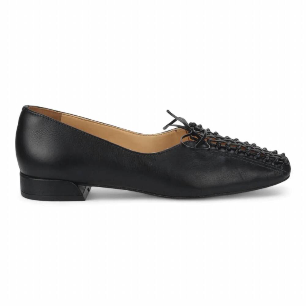 NEW BRUNO MENEGATTI women's coraline leather loafers in black